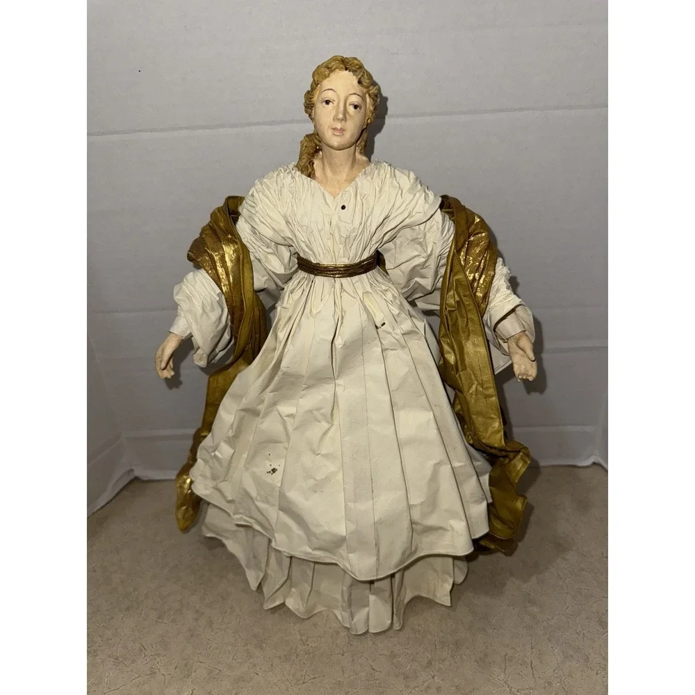 Paper Mache Saint angel , Nativity , Tree Topper, ‎ Christmas